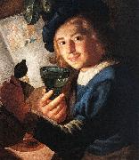 Gerard van Honthorst Young Drinker painting